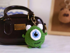Crochet Animal Car Charm: Handmade Plushie Keychain Clip