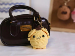 Crochet Animal Car Charm: Handmade Plushie Keychain Clip